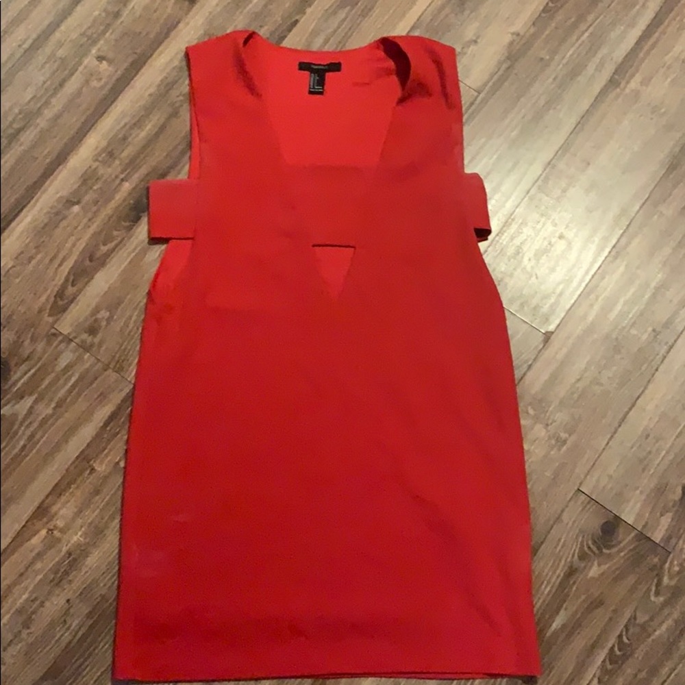 red mini dress